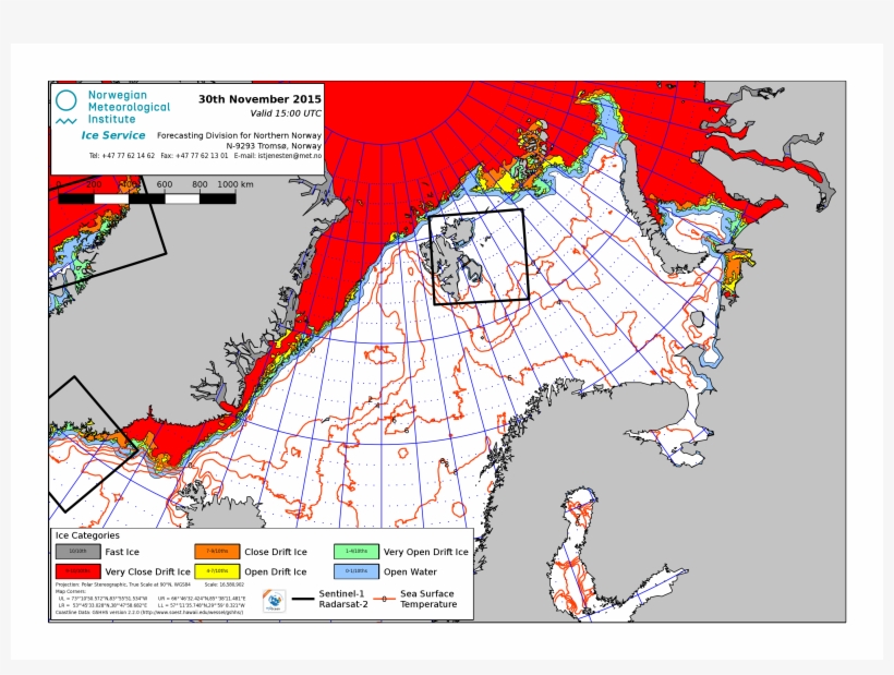 Barents Sea Ice Extent 2015 Nov 30 Nis - Sea Ice Barents Sea, transparent png