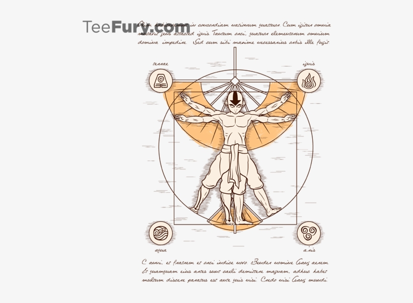 Vitruvian Aang, transparent png