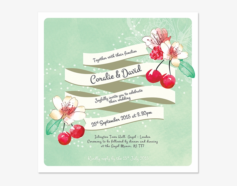 Invitation Summer Love Pepperandjoy Uk - Pepper & Joy Personalised Floral Wedding Stationery, transparent png