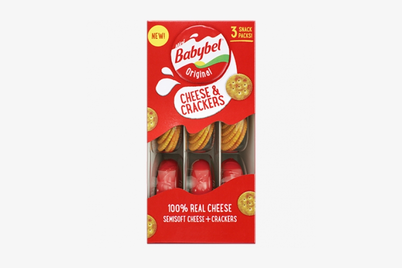 Babybel® Original Cheese & Crackers - Mini Babybel Cheese & Crackers, transparent png