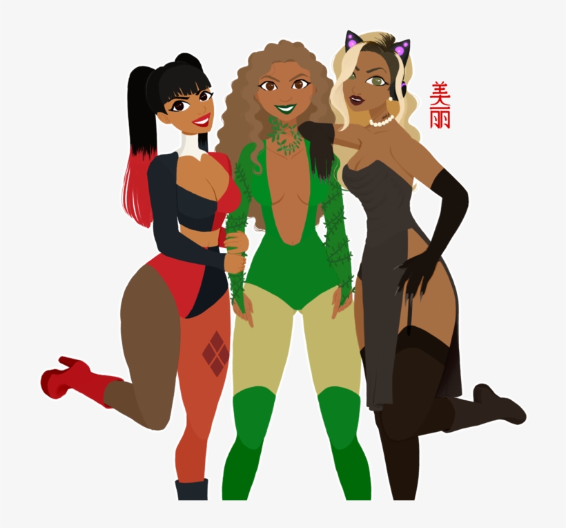 The Holy Trinity As The Gotham City Sirens By Dashurie - Gotham City Sirens Animated, transparent png