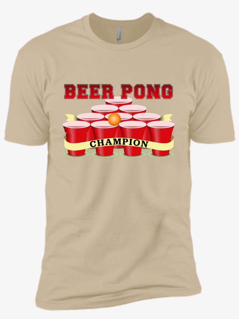 Beer Pong Champion Premium Short Sleeve T-shirt - T-shirt, transparent png