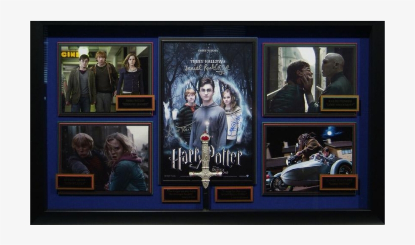 Harry Potter Deathly Hallows Cast Signed Display, transparent png