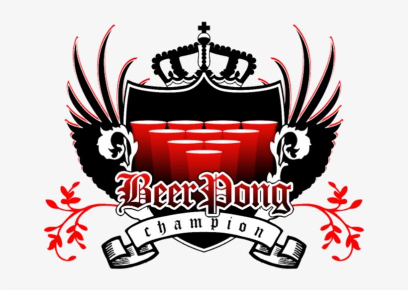 Beer Pong Champion Royal Crest - Flip Cup Champion Invitation Card, transparent png