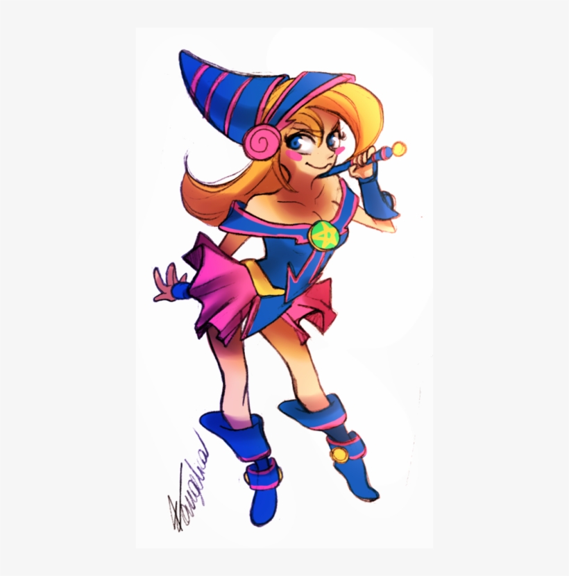 A Really Quick And Super Bright Dark Magician Girl - Cartoon, transparent png
