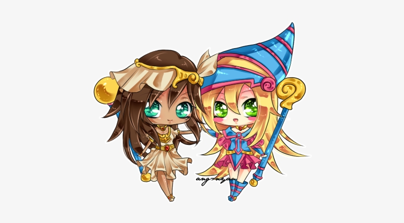 Mana And The Dark Magician Girl By Ang-nyan - Dark Magician Girl And Mana, transparent png