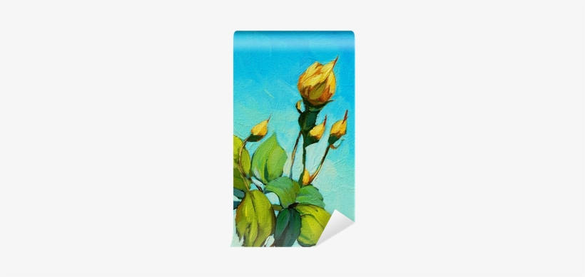 Yellow Rose, Painting By Oil On Canvas, Illustration - Oil Painting, transparent png