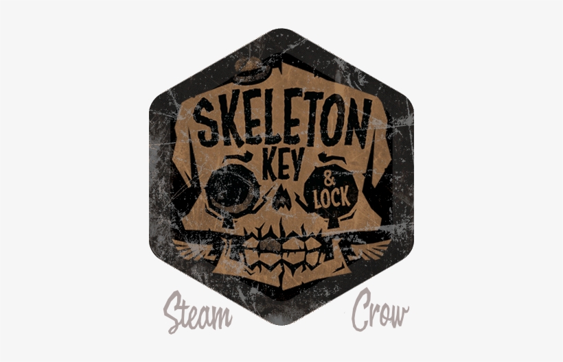 Skeleton Key And Lock Badge - Skeleton Key, transparent png