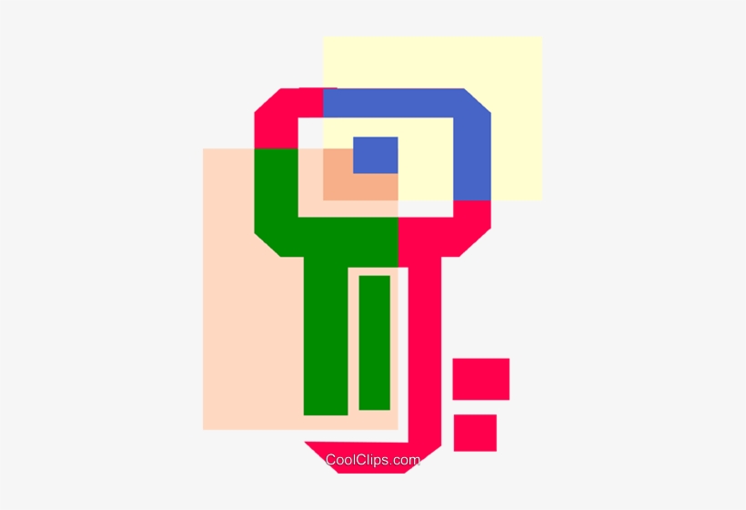Colorful Thick Line Skeleton Key Royalty Free Vector - Graphics, transparent png