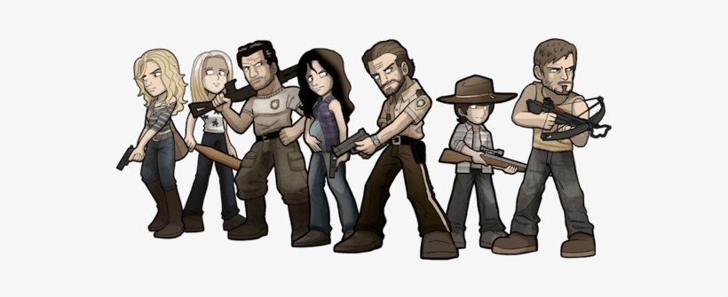 Walking Dead Full Team, transparent png