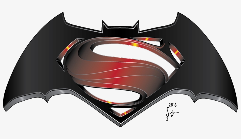 Batman V Superman Logo Revisited - Batman Vs Superman Logo 2016, transparent png