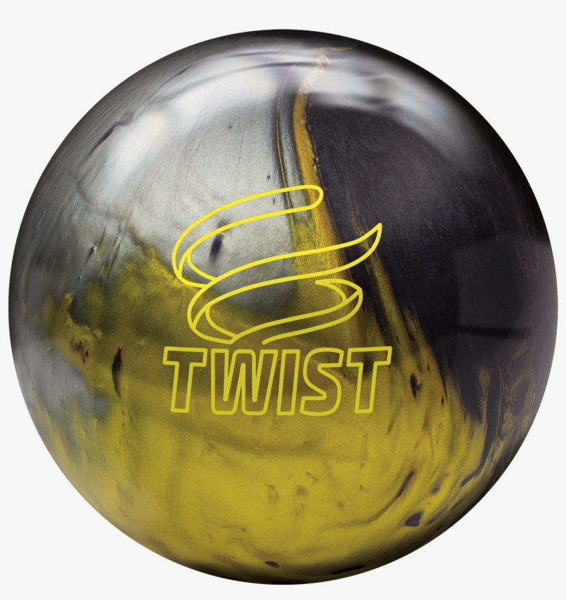 Brunswick Twist Bowling Ball Black/gold/silver - Brunswick Twist, transparent png