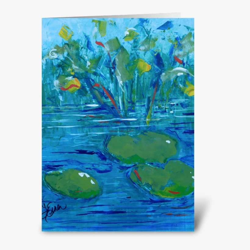 Water Lilies Greeting Card - Iris, transparent png