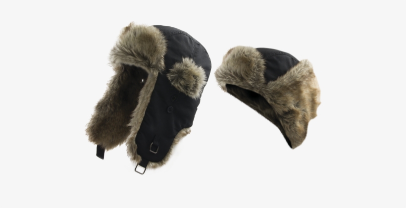 Winter Hat With Fur Trim - Fur, transparent png