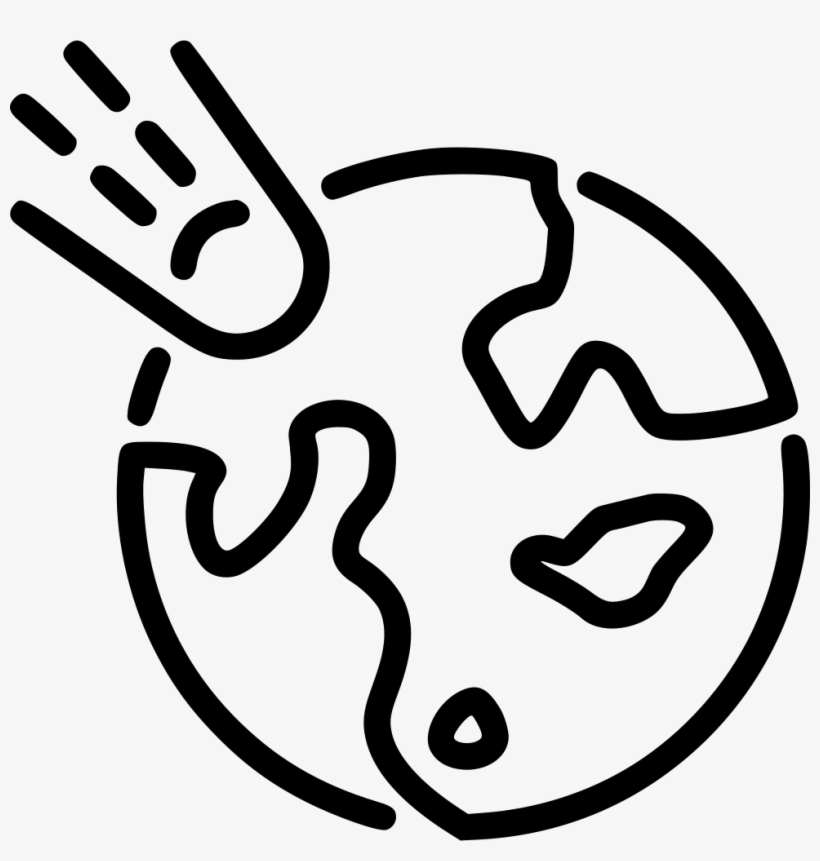 Earth Asteroid Comments - Meteorite Clipart Black And White, transparent png