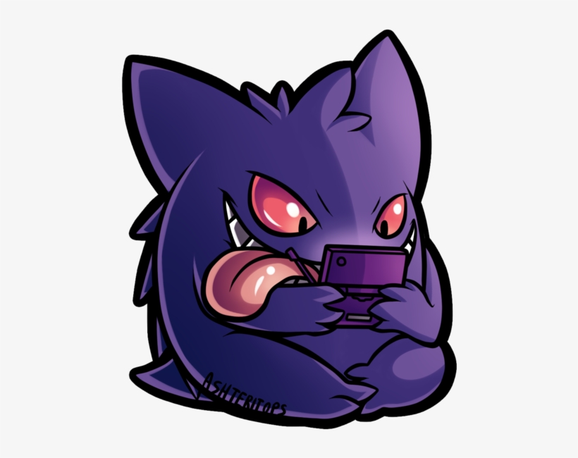 Gengar Commission By Ashteritops-d6f02bc - Pokemon Playing Ds, transparent png