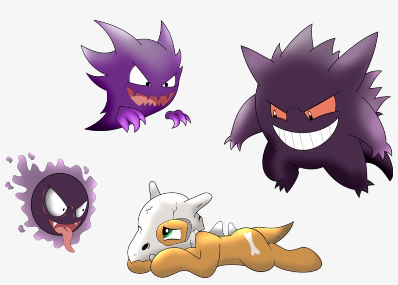 #464412 - Artist - Dubstepbrony4life, Artist - Qcryzzy, - Haunter Gengar And Gastly, transparent png