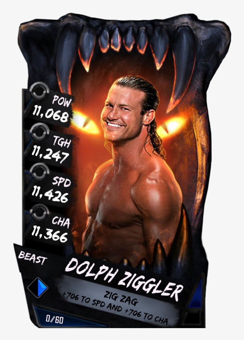 Dolphziggler S4 16 Beast - Jeff Hardy Wwe Supercard, transparent png