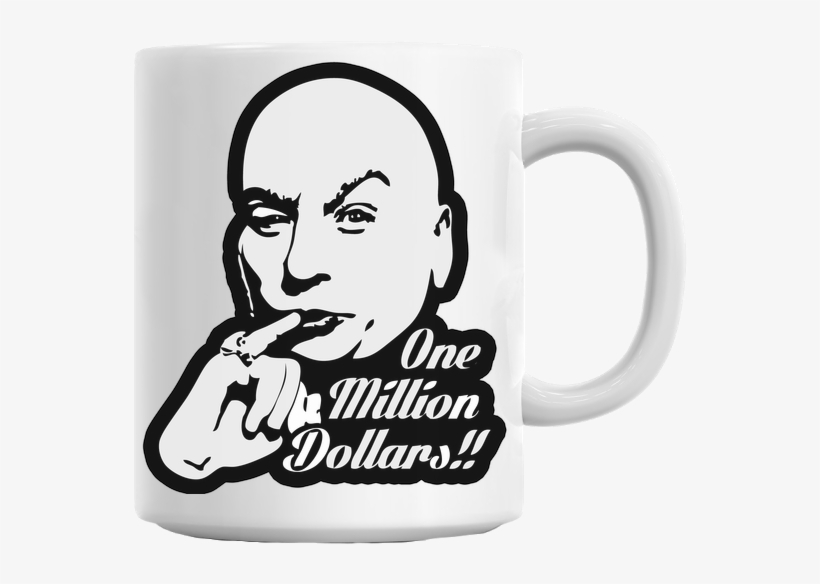 Austin Powers Dr Evil One Million Dollars Mug - Styleart Dr Evil One Million Dollars Mug - Mug1-white-aoiw, transparent png