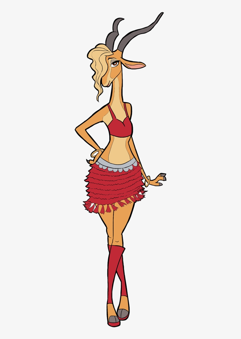 Nick Wilde Gazelle - Gazelle Zootopia Clipart, transparent png