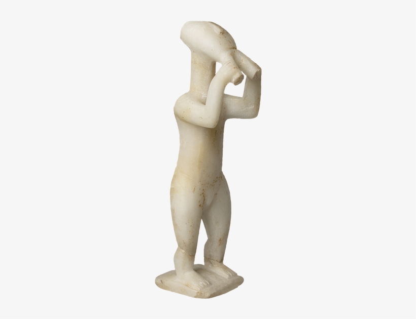 Position In The Museum - Male Cycladic Flute Player, transparent png