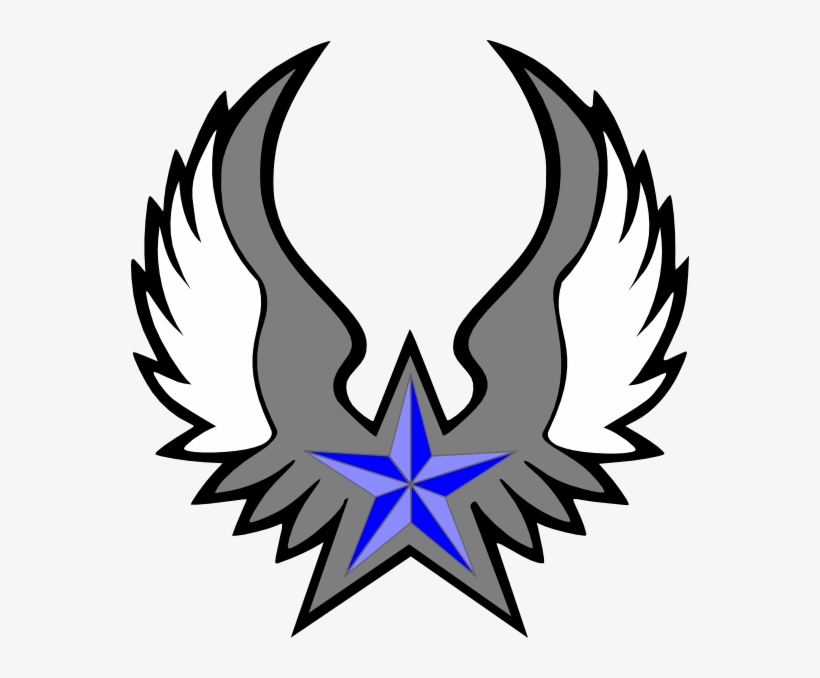 Star Logo With Wings, transparent png