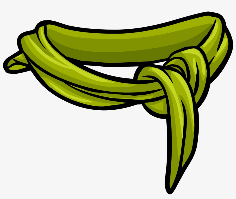 Green Cotton Scarf Clothing Icon Id 3044 - Green Scarf Png, transparent png