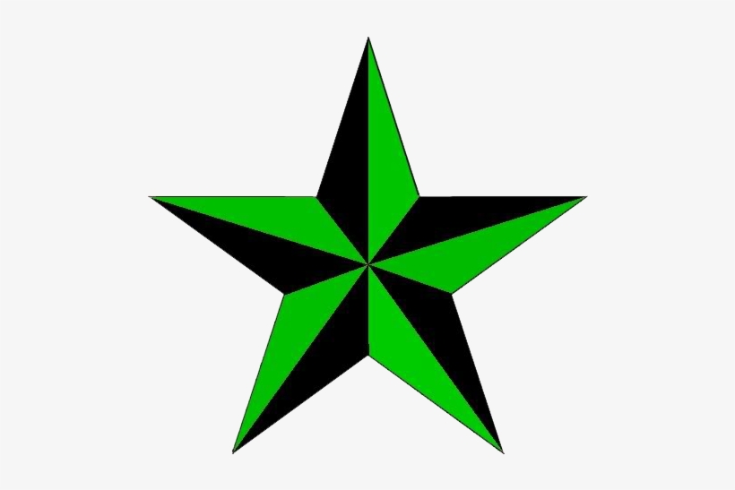 A Little Bit Of Rain - Green Nautical Star, transparent png