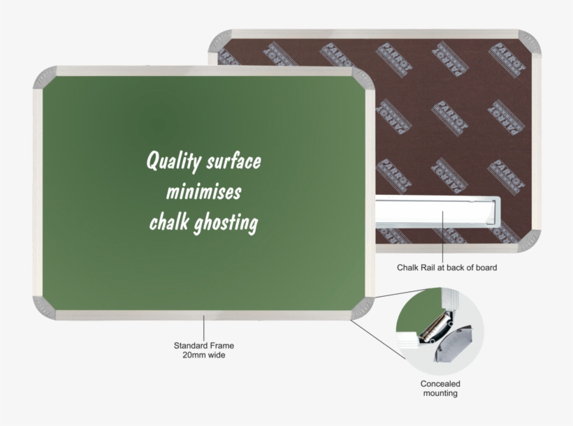 Chalk Board Aluminium Frame 2400x1200mm - Parrot 2000x1200mm Non-magnetic Chalk Board, transparent png