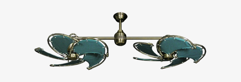 Picture Of Twin Star Iii Antique Brass With 30" Nautical - Ceiling Fan, transparent png