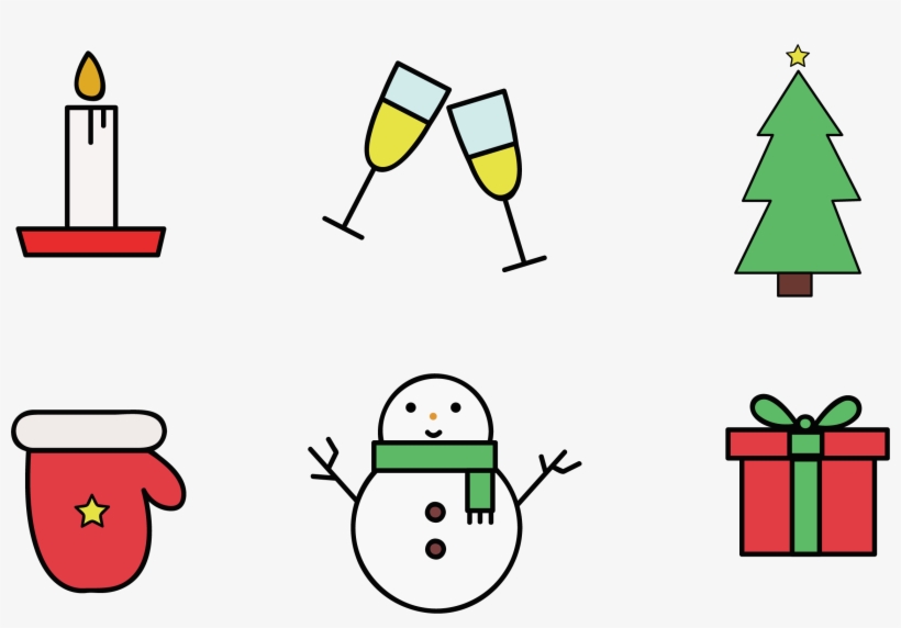 Free Christmas Vector Icon Graphics Pack - Christmas Vector, transparent png