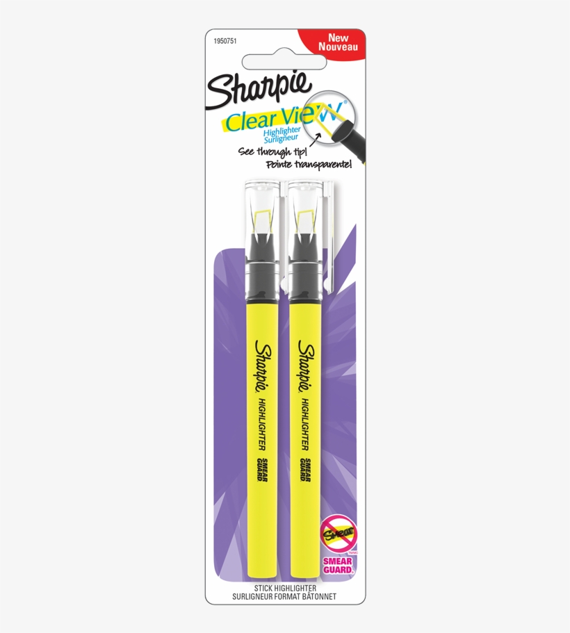 Product Image - Sanford 1950745 Clearview Highlighters 3/pkg - Yellow, transparent png