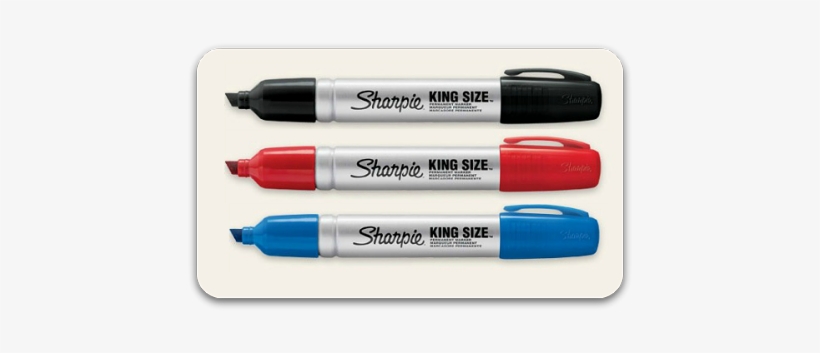 Sharpie King Size Permanent Marker, Black, 12-pack, transparent png