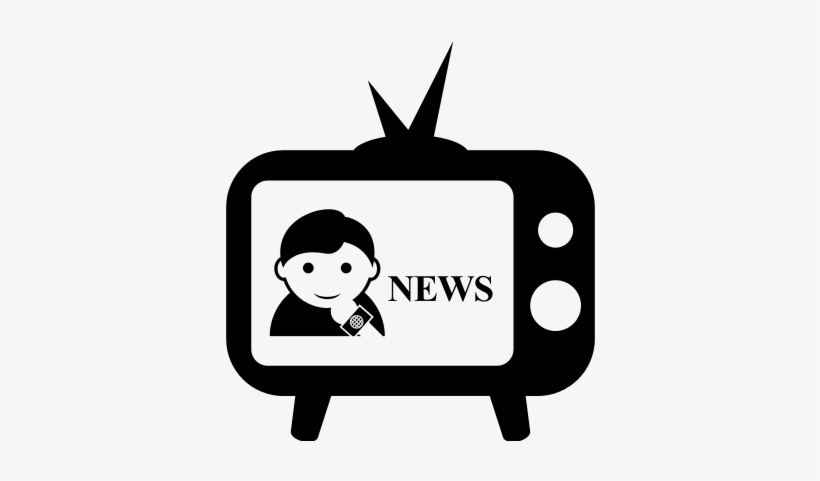 News On Vintage Tv Monitor Screen With Antenna Vector - News Tv Icon Png, transparent png