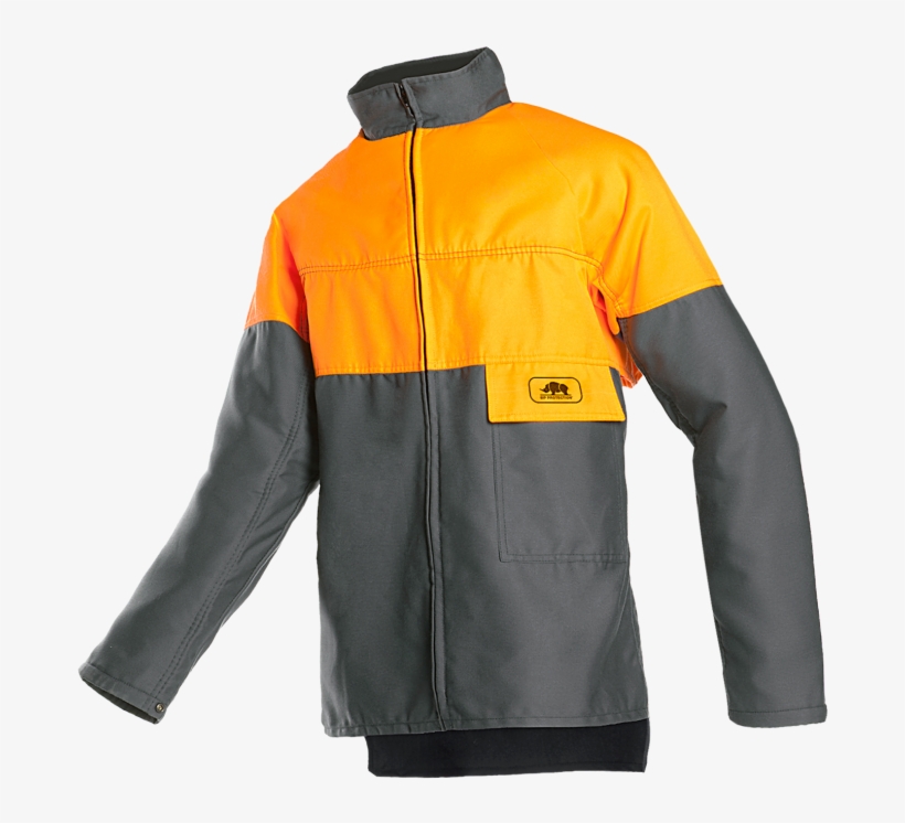 Green/hi-vis Orange - Boxer Sikkerhedsjakke Til Skovbrug Orange/grå 3xl, transparent png