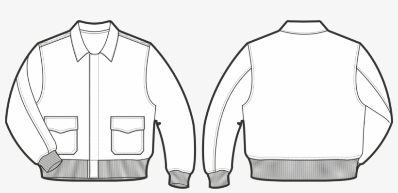Collection Of Free Coat Drawing Tech Download - Flight Jacket A 2 Pattern, transparent png