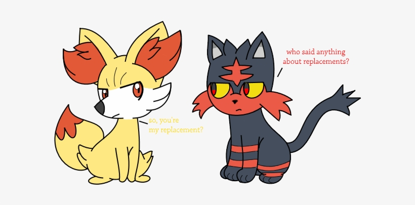 Who Said Anything About Replacements So, You Re My - Pokemon Litten And Fennekin, transparent png