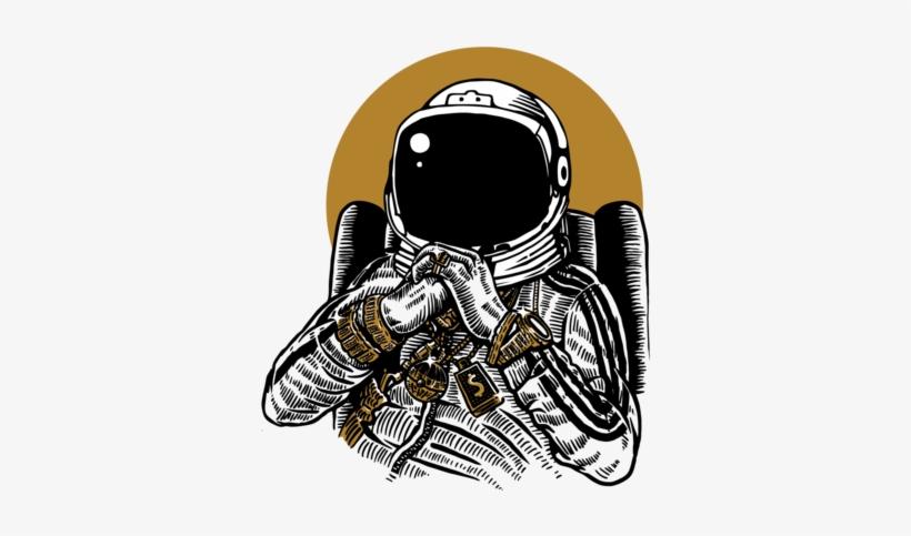Astronaut Gangsta T - Cool Space Shirt Designs, transparent png