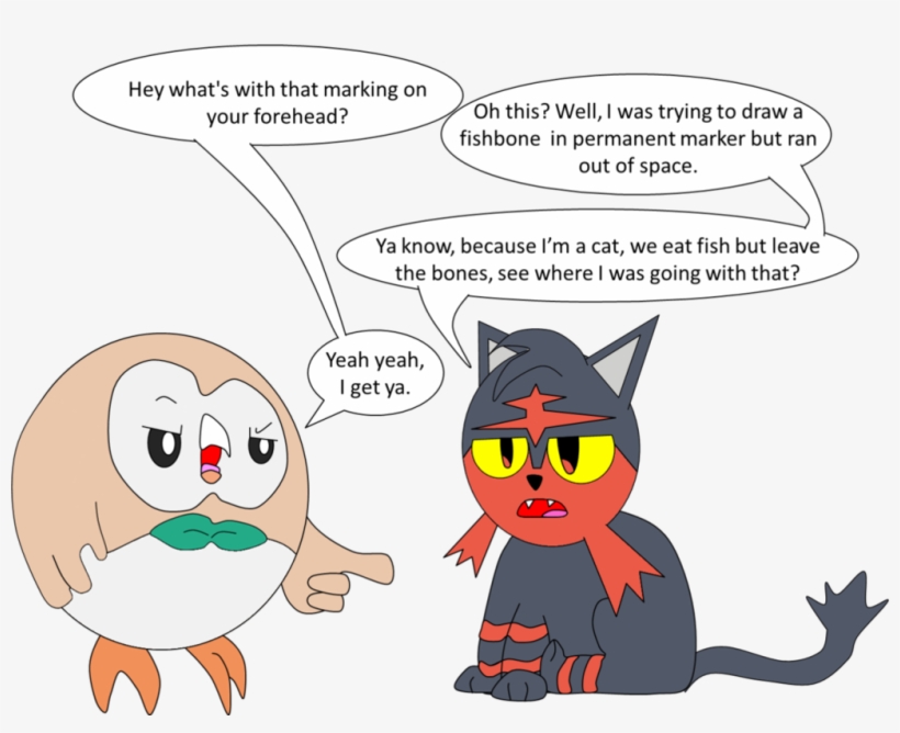 Hey What's With That Marking On Your Forehead Oh This - Pokemon Sun And Moon Litten Memes, transparent png