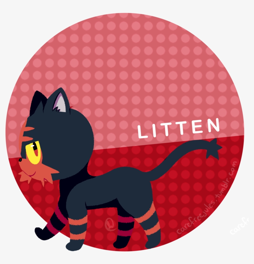 Clip Pokemon Sun And Moon Litten By Jinglebell - Pokemon Sun And Moon Litten Fanart, transparent png