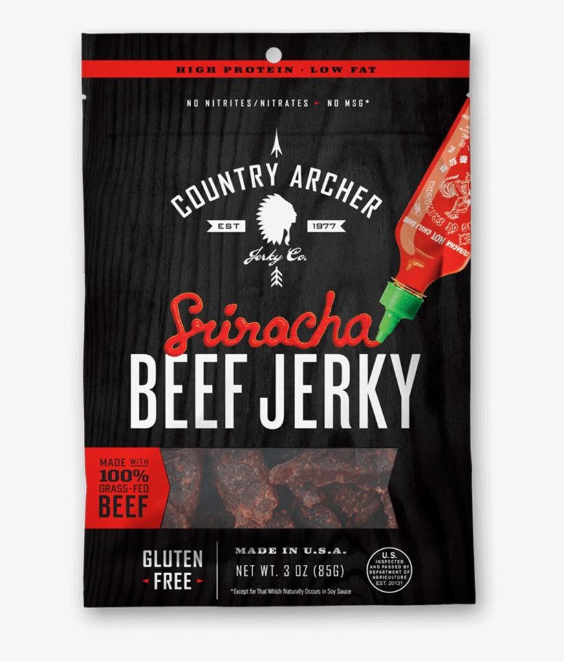 Sriracha - Country Archer Sriracha Beef Jerky, transparent png