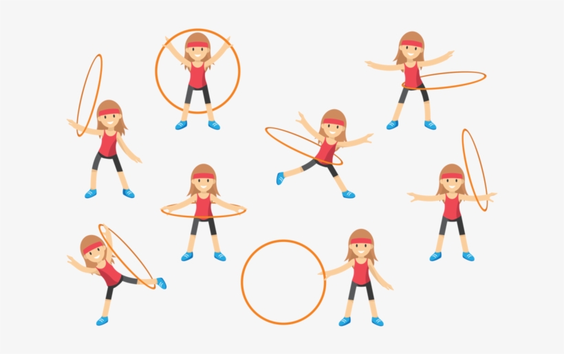 Hula Hooping Madness - Hula Hoop Vector, transparent png