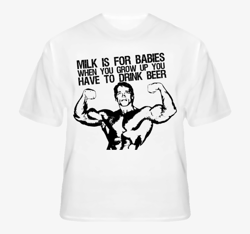 Arnold Schwarzenegger Drink Beer Funny Pumping T Shirt - Watch Dogs 2 T Shirt, transparent png