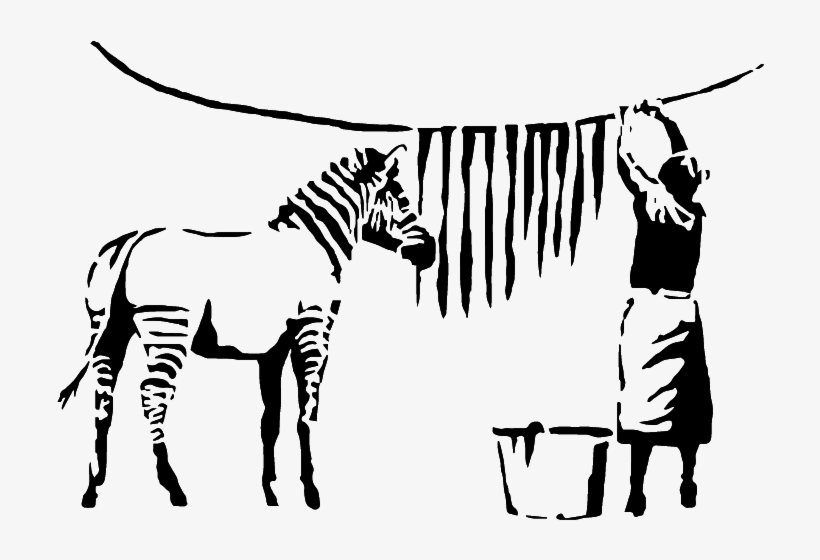 Zebra Striber Til Tørre - Banksy Zebra, transparent png