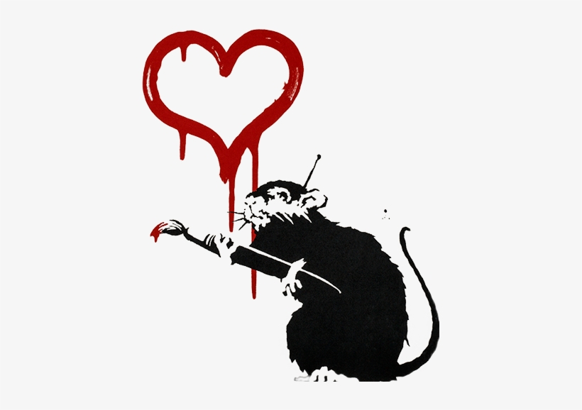 Banksy Love Rat, transparent png