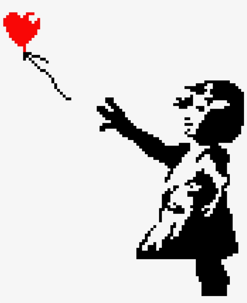 Banksy - Banksy Pixel Art, transparent png