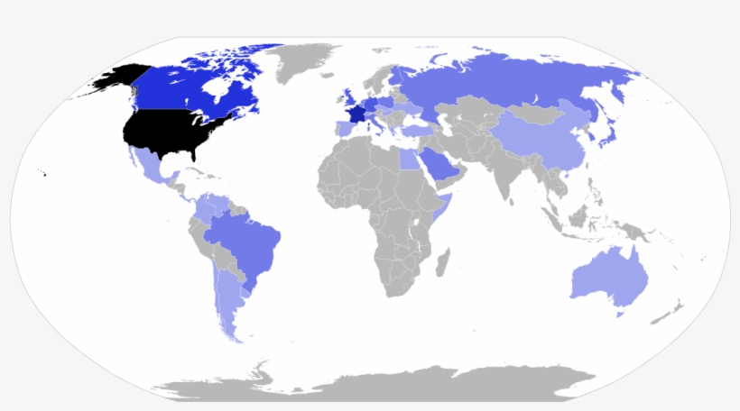 List Of International Presidential Trips Made By George - World Map, transparent png