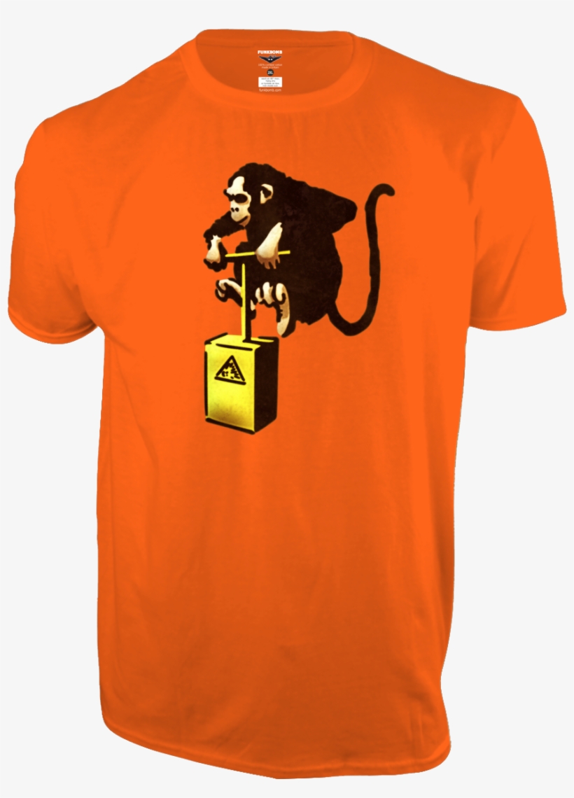 Banksy "monkey Detonator" T Shirt - Active Shirt, transparent png