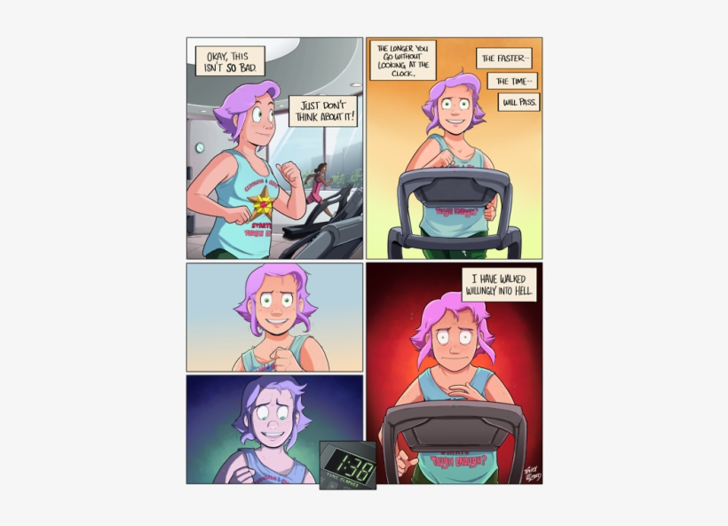 Toil And Treadmill - Cartoon, transparent png