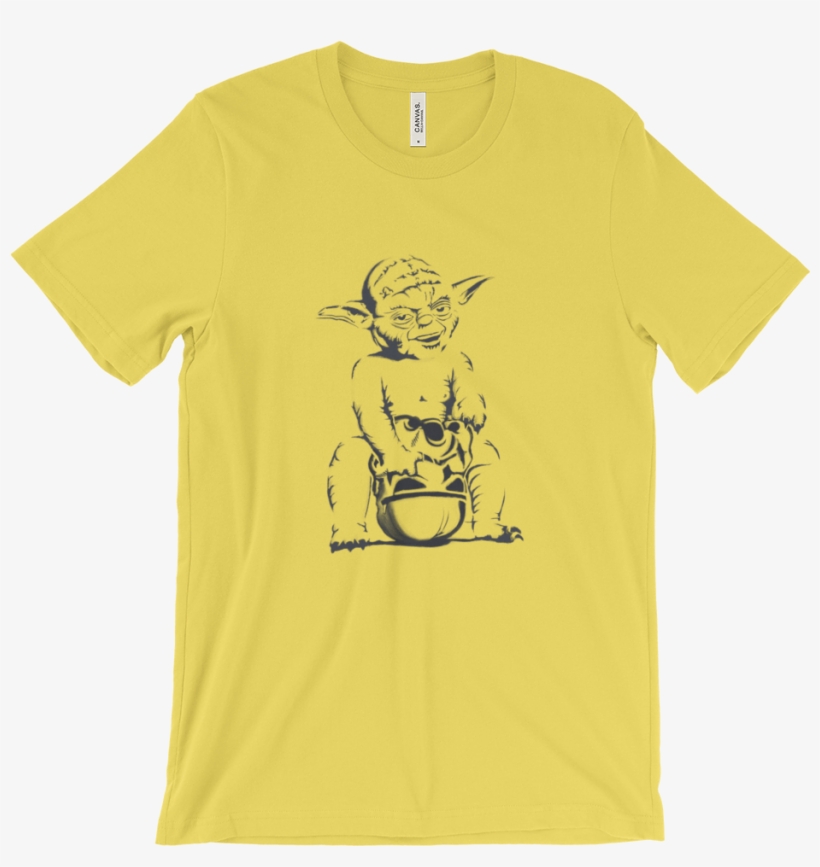 Banksy Yoda T-shirt - Lemon Yellow T Shirt, transparent png